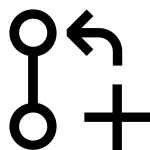 Git Pull Request Create SVG Icon